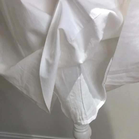 Madewell Blanca embroidered white dress blue stitching XS EUC - Picture 8 of 11